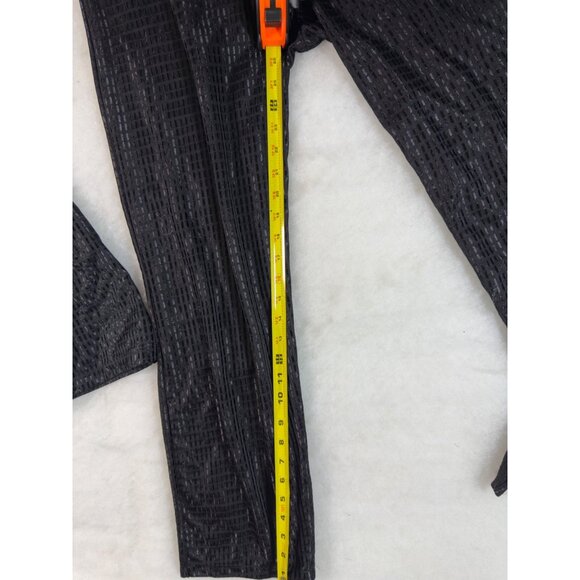 Vintage 90s Frederick’s of Hollywood Black Shimmer Lounge Set Robe Pants USA OS - Picture 11 of 12